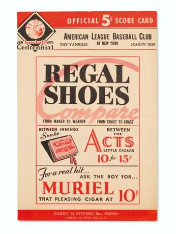 Significant April 30, 1939 Lou Gehrig Final Game New York Ya... - photo 1