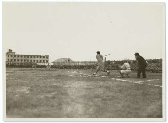 Trio of 1934 Babe Ruth US All-Star Tour of Japan Photographs... - photo 1