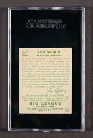 1934 Goudey #61 Lou Gehrig (SGC Authentic) - фото 2