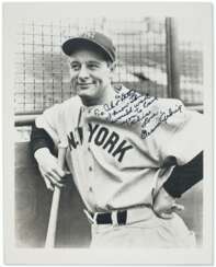 Lou Gehrig Photograph Autographed by Eleanor Gehrig