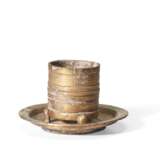 A MINIATURE GILT-BRONZE CENSER AND TRAY - фото 1