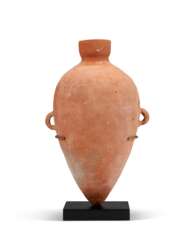 A RED POTTERY OVOID AMPHORA