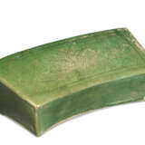 A GREEN AND AMBER-GLAZED PILLOW - photo 1