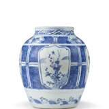 A LARGE BLUE AND WHITE JAR - фото 1