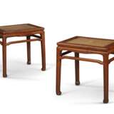 A PAIR OF HUANGHUALI STOOLS - photo 1