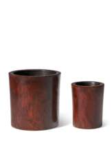 TWO HUANGHUALI BRUSH POTS