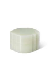 A WHITE JADE BOX AND COVER 