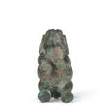 A SMALL ARCHAISTIC SILVER-INLAID BRONZE FIGURE OF AN ELEPHANT - фото 4