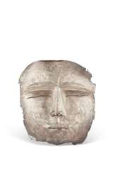 A SILVER FUNERARY MASK