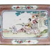 A PAINTED ENAMEL TRAY - photo 1