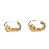 A PAIR OF GOLD EARRINGS - photo 1
