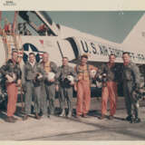 The Original Seven Project Mercury astronauts, Langley Air Force Base; President Kennedy with NASA administrator James Webb, January 1961 - фото 1