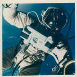 First US spacewalk: Ed White photographing the spacecraft during his EVA over the Gulf of Mexico; Ed White’s EVA over the Gulf of Mexico, June 3-7, 1965 - photo 3