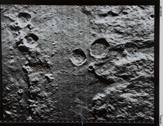 Orbital telephoto panorama [Large Format] over lunar valleys on the southwest limb of the Moon, May 1967 - фото 2
