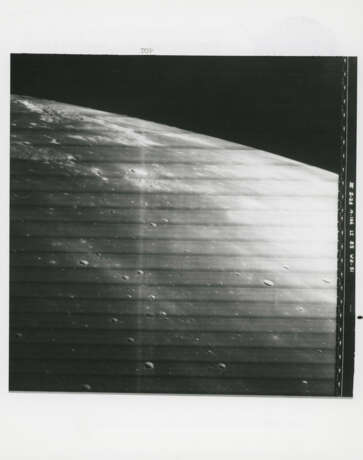 First eclipse photograph of Sun by Earth seen from Moon, orbital views of the lunar horizon; Surveyor III and lunar surface views taken by the spacecraft, February-April 1967 - photo 5