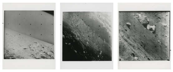 First eclipse photograph of Sun by Earth seen from Moon, orbital views of the lunar horizon; Surveyor III and lunar surface views taken by the spacecraft, February-April 1967 - photo 9