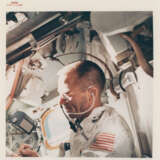 On-board portrait of Walter Cunningham in weightlessness, October 11-22, 1968 - photo 1