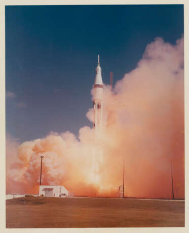 The first manned Apollo rocket heading to space; portraits of the crew; NASA officials and the Saturn IB at Complex 34; departure for space; liftoff, September-October 11, 1968 - photo 19