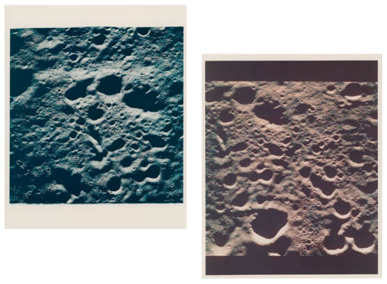 Moonscapes first seen by humans: diptych near the farside terminator; diptych of Crater Planté; abstract farside views, December 21-27, 1968 - Foto 1