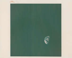First photograph of the Earth taken during the homeward journey, from the lunar gravitational sphere of influence, December 21-27, 1968