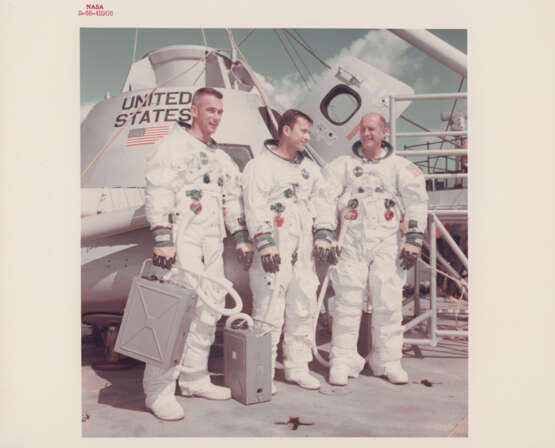 Portraits of the crew; the CM Charlie Brown, first spacecraft to be photographed over another world; Snoopy, first LM to fly to the Moon, November 1968-May 1969 - photo 1