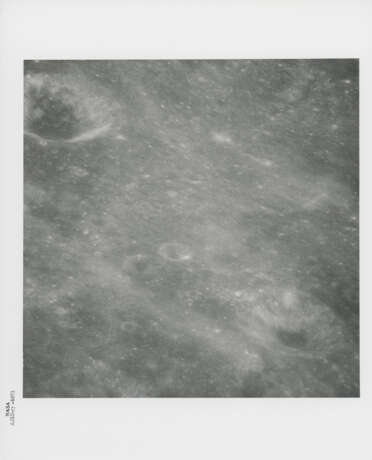 Farside and nearside moonscapes encountered during the first orbits including twin craters; spacecraft exterior, May 18-26, 1969 - photo 10