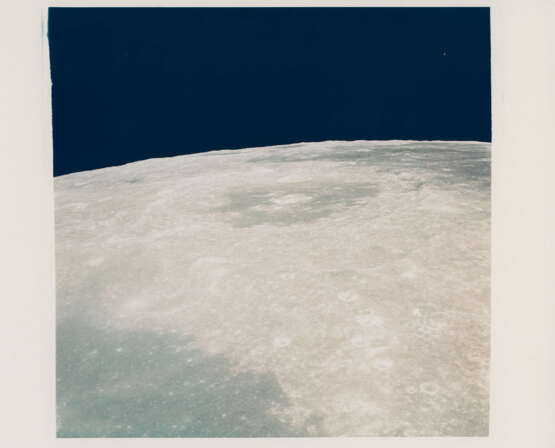 Farside and nearside moonscapes encountered during the first orbits including twin craters; spacecraft exterior, May 18-26, 1969 - photo 23