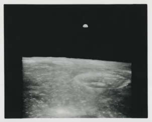 Earthrise; views of the lunar nearside horizon, seen from the LM Snoopy descending to the lunar surface, May 18-26, 1969