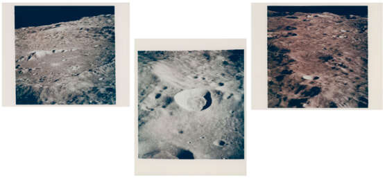 Moonscapes: colored lunar farside horizon; nearside terminator; triptych of farside Badlands; farside horizon, May 18-26, 1969 - Foto 5