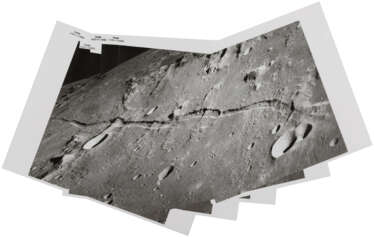 Telephoto panorama of Ariadaeus Rille [Mosaic]; Crater Godin at Sunrise; Hyginus Rille at the terminator, May 18-26, 1969