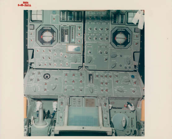 The LM Eagle before the first Moon landing in human history; interior view of Eagle showing displays and controls, October 1968-January 1969 - photo 3