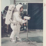 Views of Neil Armstrong examining his Hasselblad camera and simulating the deployment of the lunar surface TV camera, April-June 1969 - photo 3