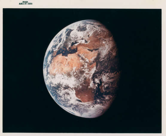 Earth seen from the spacecraft at mid distance of the Moon, July 16-24, 1969 - photo 1