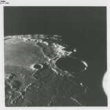 Lunar Sunrise over the Sea of Nectar during the first orbit; TV picture of Crater Langrenus; bright-ray farside crater, July 16-24, 1969 - photo 1