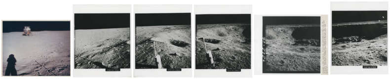 Panoramic sequence of Little West Crater in the Sea of Tranquillity, July 16-24, 1969 - фото 1