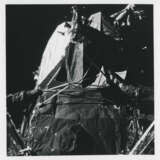 The golden landing leg of Eagle; lunar surface close-up taken with the 35mm stereo camera; close-ups of the LM and view of its ascent stage, July 16-24, 1969 - photo 10