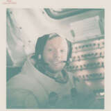 Portrait of Neil Armstrong back in the LM after the historic moonwalk, July 16-24, 1969 - фото 1