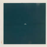 Crescent Earth over the lunar horizon seen from the LM; Earth from lunar orbit seen from the CM, November 14-24, 1969 - photo 3