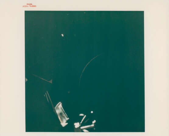 Crescent Moon with reflections; the LM before docking, jettison of the third stage; the Moon seen in a slender crescent, January 31-February 9, 1971 - photo 16