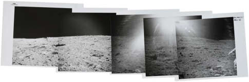 Panorama [Mosaic] showing Alan Shepard and the moonscape toward Cone Crater, station B3, January 31-February 9, 1971, EVA 2 - Foto 1