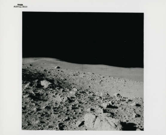 Moonscapes at station C’: towards Cone Crater; lunar valley; Saddle Rock in the distance; boot prints in the lunar soil, January 31-February 9, 1971, EVA 2 - photo 3