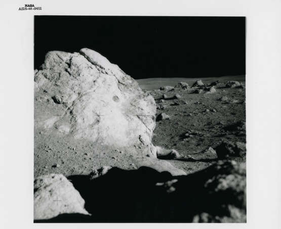 Moonscapes at station C1: panoramic sequence of Saddle Rock; Fra Mauro landing site; Saddle Rock; astronaut’s shadow, January 31-February 9, 1971, EVA 2 - photo 6