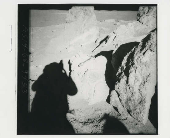 Moonscapes at station C1: panoramic sequence of Saddle Rock; Fra Mauro landing site; Saddle Rock; astronaut’s shadow, January 31-February 9, 1971, EVA 2 - photo 12