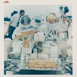 The astronauts checking their EVA equipment; official portraits of the crew; views of the crew and backup crew training for the mission, March-July 1971 - Foto 11