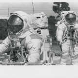 The astronauts checking their EVA equipment; official portraits of the crew; views of the crew and backup crew training for the mission, March-July 1971 - фото 21