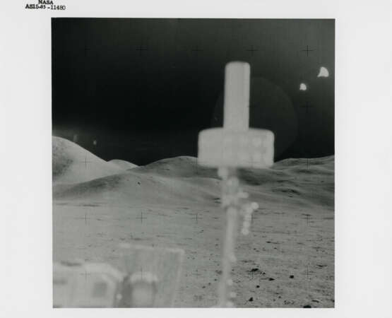 David Scott at his Commander seat of the Lunar Rover; Scott driving the Rover; the Swann Range behind the Rover antenna, July 26-August 7, 1971, EVA 2 - фото 5