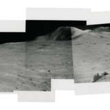 Panoramic view [Mosaic] of the Hadley-Apennine Valley seen from the green boulder at station 6A, July 26-August 7, 1971, EVA 2 - фото 1