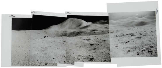 Panoramic view [Mosaic] of Dune Crater at station 4, July 26-August 7, 1971, EVA 2 - фото 1