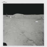 Views at the lunar-science station: David Scott leaning; panoramic view; the lunar-science station; James Irwin bending over; the Rover, July 26-August 7, 1971, EVA 2 - фото 5
