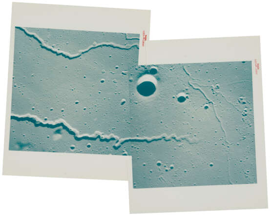 Telephoto panorama [Mosaic] of lunar rilles; close-ups of brilliant craters; Sunset over Crater Kondratyuk; UV photographs of nearside craters, July 26-August 7, 1971 - Foto 1